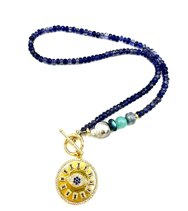 Blue Eyes - Iolite Gems & Protective Eye Amulet