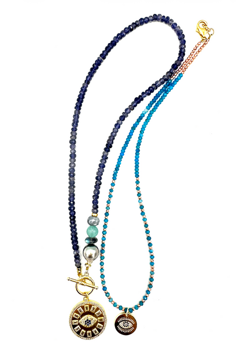 Blue Eyes - Iolite Gems & Protective Eye Amulet