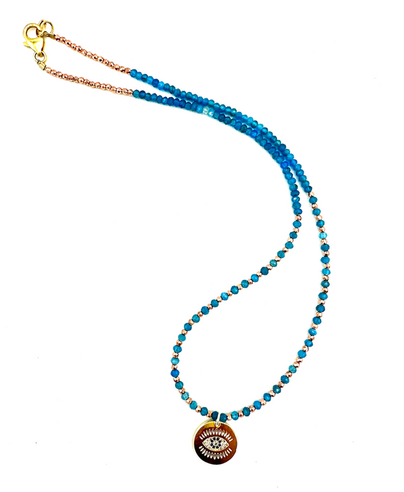 Baby Blues - Apatite Gems & Protective Eye Amulet