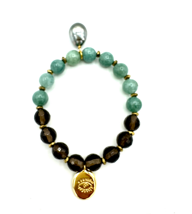 Balance and Protection- Adventurine Gems & Smoky Quartz