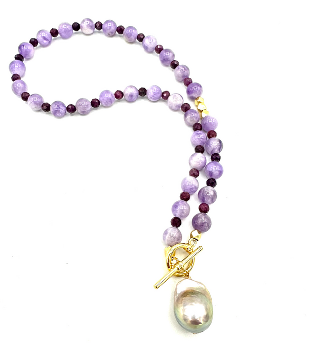 Violet - Amethyst, Ruby & Pearl