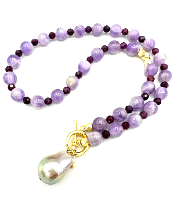 Violet - Amethyst, Ruby & Pearl