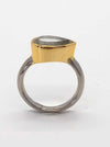 BLUE TOPAZ TWO METAL RING