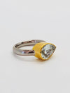 BLUE TOPAZ TWO METAL RING
