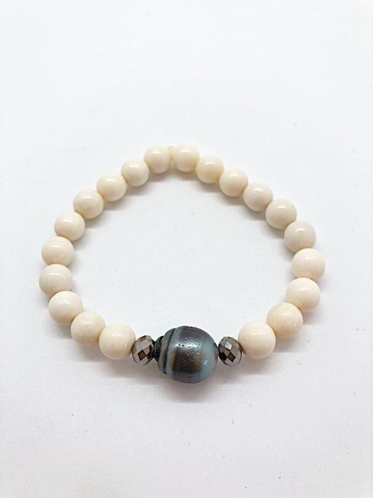 Sacred Tahitian Pearl Mala Bracelet