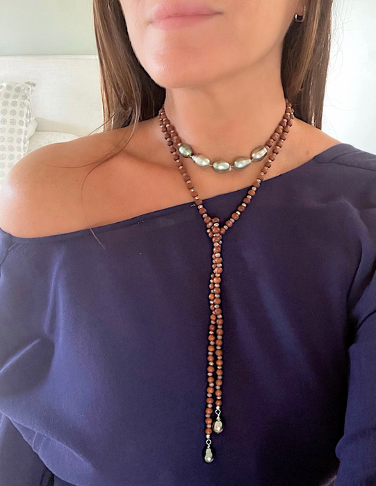 Hanalei Wrap - Tahitian pearls and sandalwood